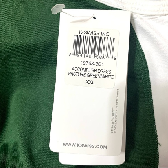 K-SWISS Accomplish Tennis Dress Pasture Green, White Colorblock - Picture 5 of 8